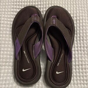 Nike Purple and Brown Comfort Sandals